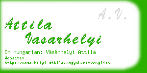 attila vasarhelyi business card