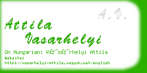 attila vasarhelyi business card